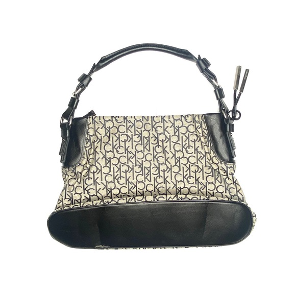 calvin klein monogram jacquard logo shoulder purse - Picture 4 of 4